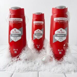 Old Spice Original Rich Scent 3-in-1 Body Hair Face Wash Mens 250ml New Lot of 3